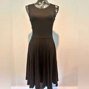 Cynthia Rowley sleeveless black jersey dress